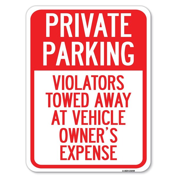 Private Parking Violators Towed Away at Vehicle Owners Expense Parking, A-1824-23259